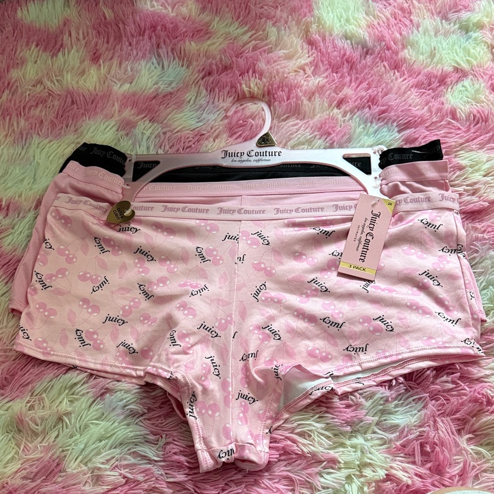 Juicy Couture 3 pack Pink Patterned Panties